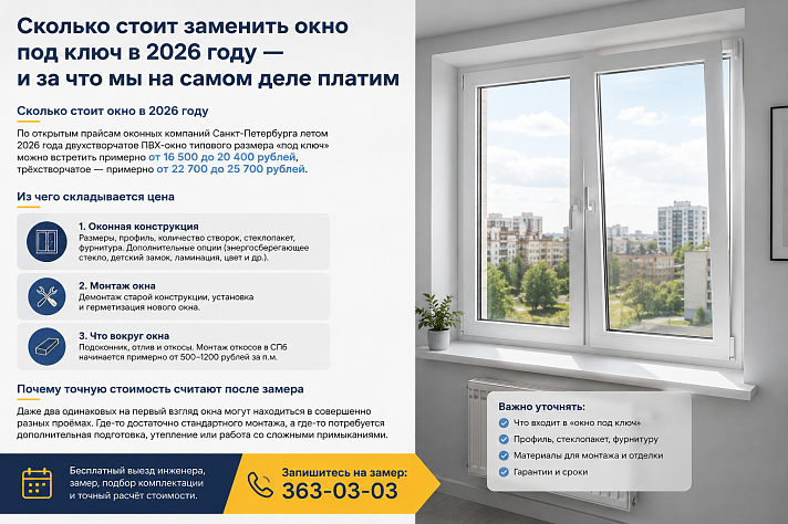 Сколько стоит заменить окно под ключ в 2026 году — и за что мы на самом деле платим?